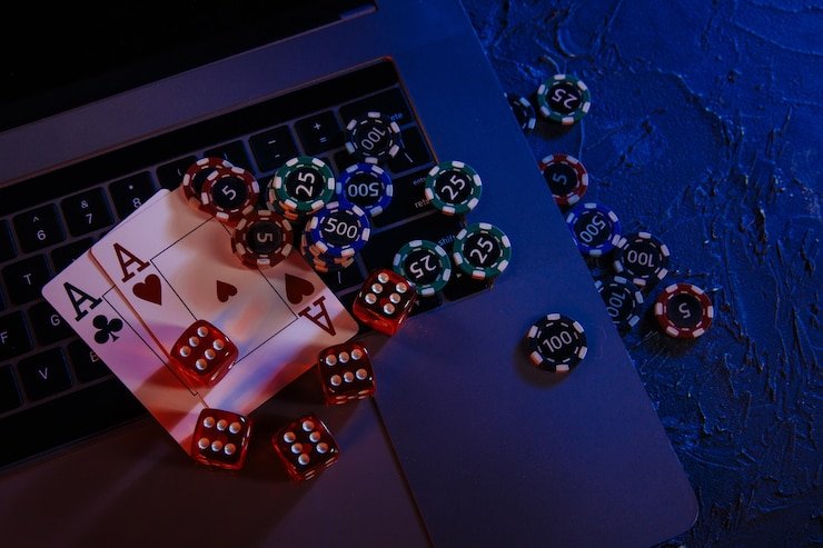 Live blackjack table with dealer and players